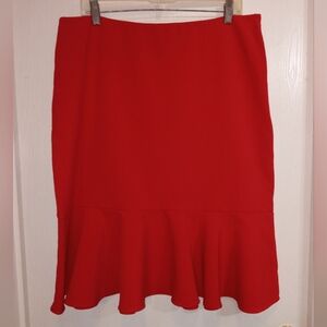 WORTHINGTON RED SKIRT SZ 14